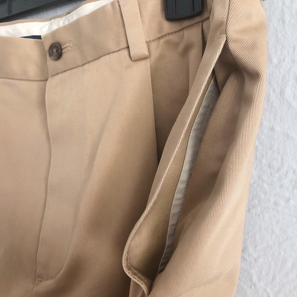 Brooks brothers pleated tan dress pants 32 34 - Picture 3 of 6
